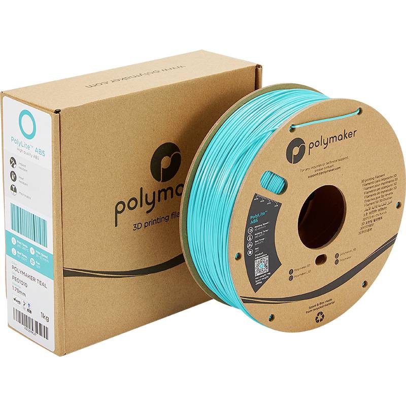 Polymaker PE01010 PolyLite Filament ABS geruchsarm 1.75 mm 1000 g Türkis 1 St.