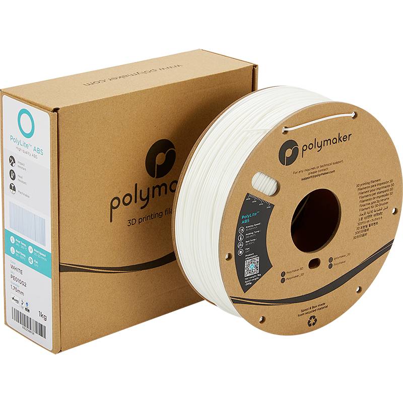 Polymaker PE01012 PolyLite Filament ABS geruchsarm 2.85 mm 1000 g Weiß 1 St.