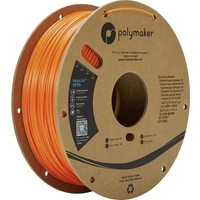 Polymaker PB01009 PolyLite Filament PETG hitzebeständig, hohe Zugfestigkeit 1.75 mm 1000 g Orange 1 Polymaker PB01009 PolyLite Filament PETG hitzebeständig, hohe Zugfestigkeit 1.75 mm 1000 g Orange 1