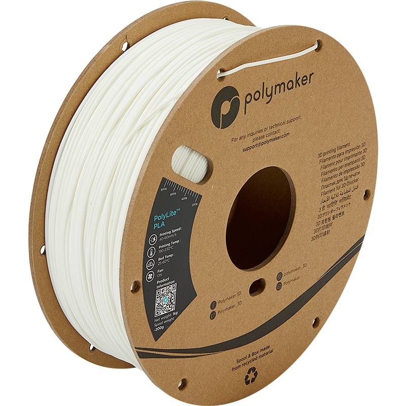 Polymaker PA02002 PolyLite Filament PLA 1.75mm 1000g Weiß 1St.