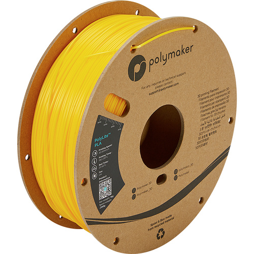 Polymaker PA02007 PolyLite Filament PLA 1.75mm 1000g Gelb 1St.