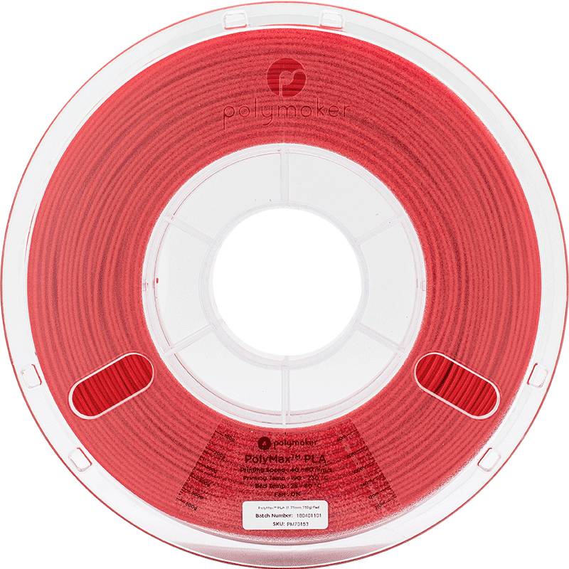 Polymaker PA06004 PolyMAX Tough Filament PLA hohe Steifigkeit, hohe Zugfestigkeit, schlagfest 1.75 mm 750 g Rot 1 St.