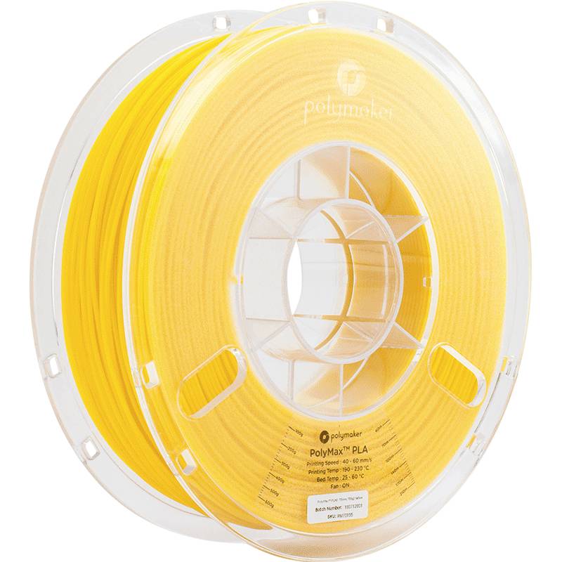 Polymaker PA06007 PolyMAX Tough Filament PLA hohe Steifigkeit, hohe Zugfestigkeit, schlagfest 1.75 mm 750 g Gelb 1 St.