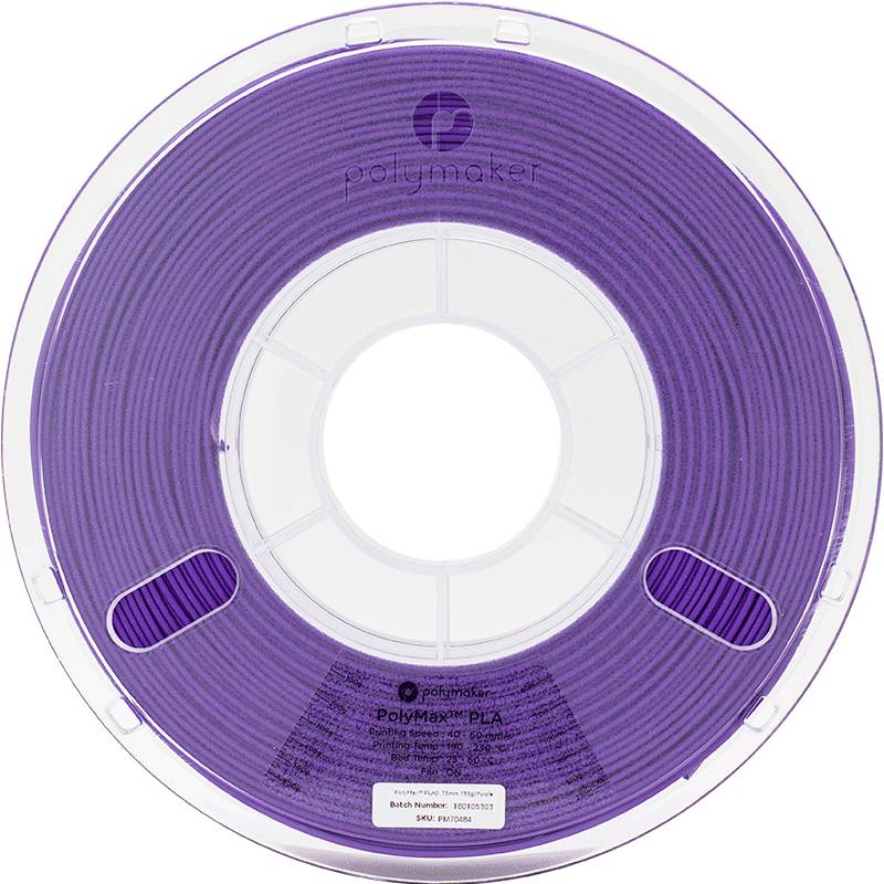 Polymaker PA06019 PolyMAX Tough Filament Tough PLA hohe Steifigkeit, hohe Zugfestigkeit, schlagfest 2.85mm 750g Lila 1St.