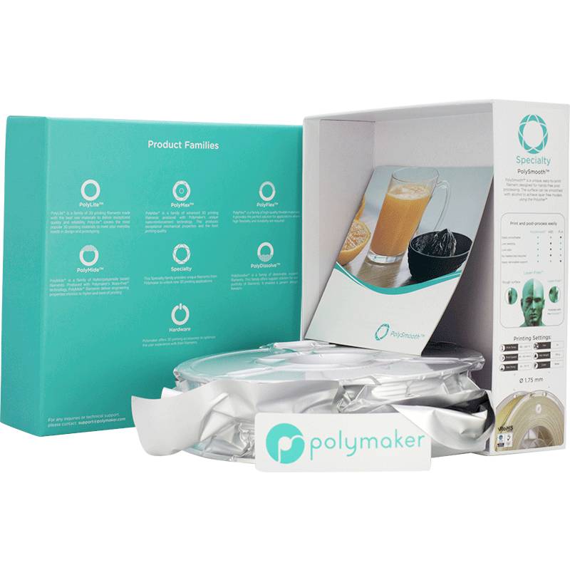 Polymaker PJ01012 PolySmooth Filament PVB polierbar 1.75 mm 750 g Beige 1 St.