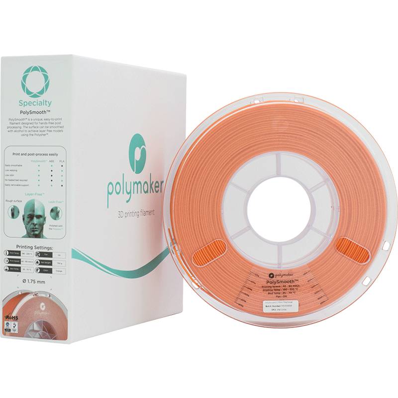 Polymaker PJ01008 PolySmooth Filament PVB polierbar 1.75 mm 750 g Orange 1 St.