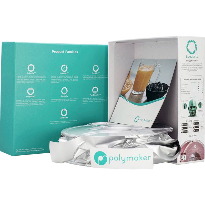 Polymaker PJ01021 PolySmooth Filament PVB polierbar 2.85 mm 750 g Pink 1 St.