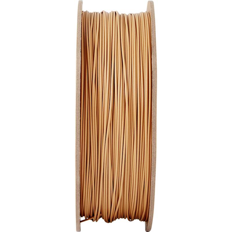 Eine Spule mit kupferfarbenem, flexiblem Kabel.