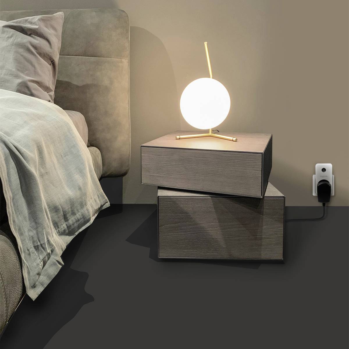 LogiLink PA0263 Dämmerungsschalter Weiß 230V