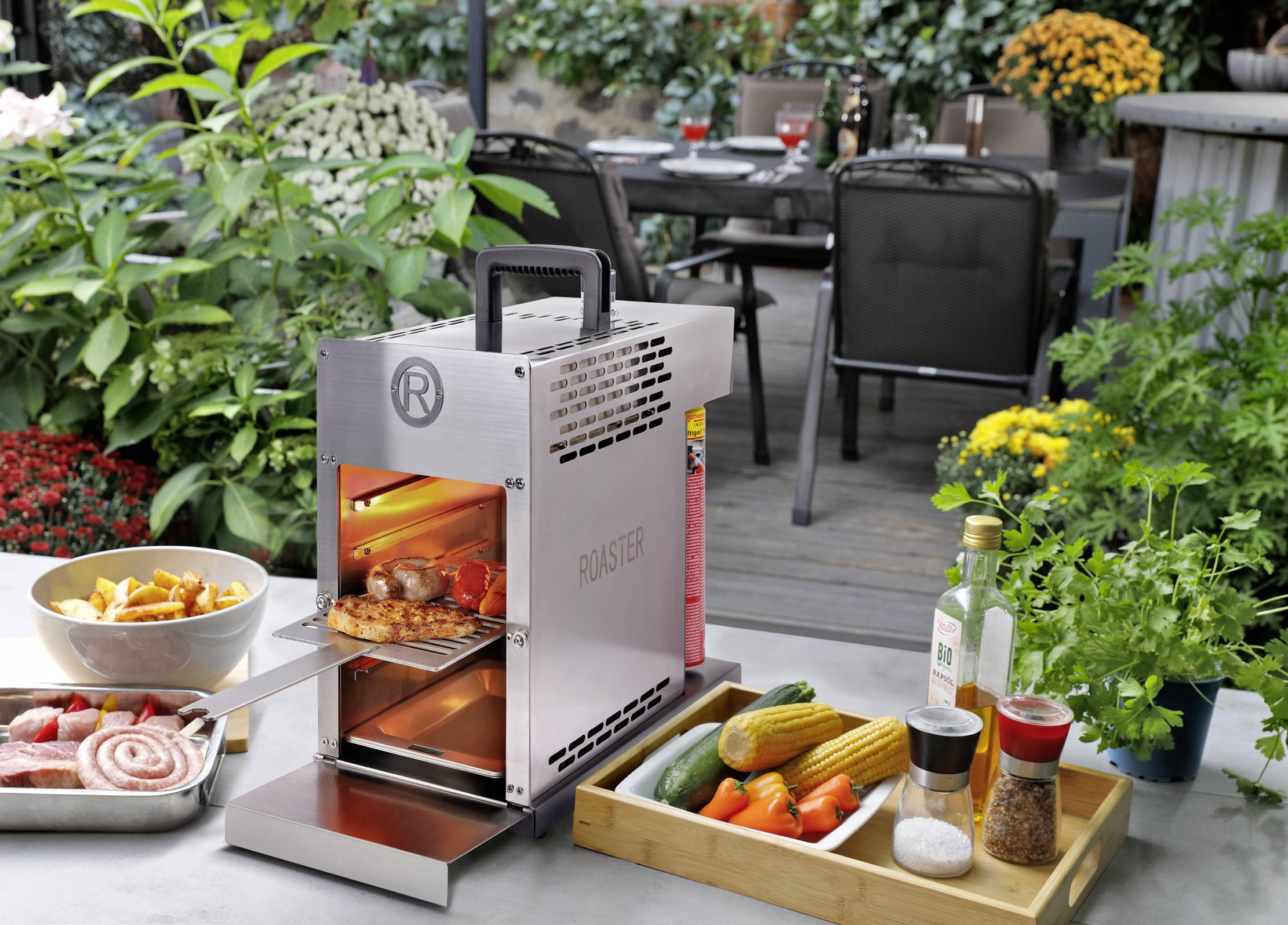 Rothenberger Industrial 1500003455 Gas Grill tragbar Silber