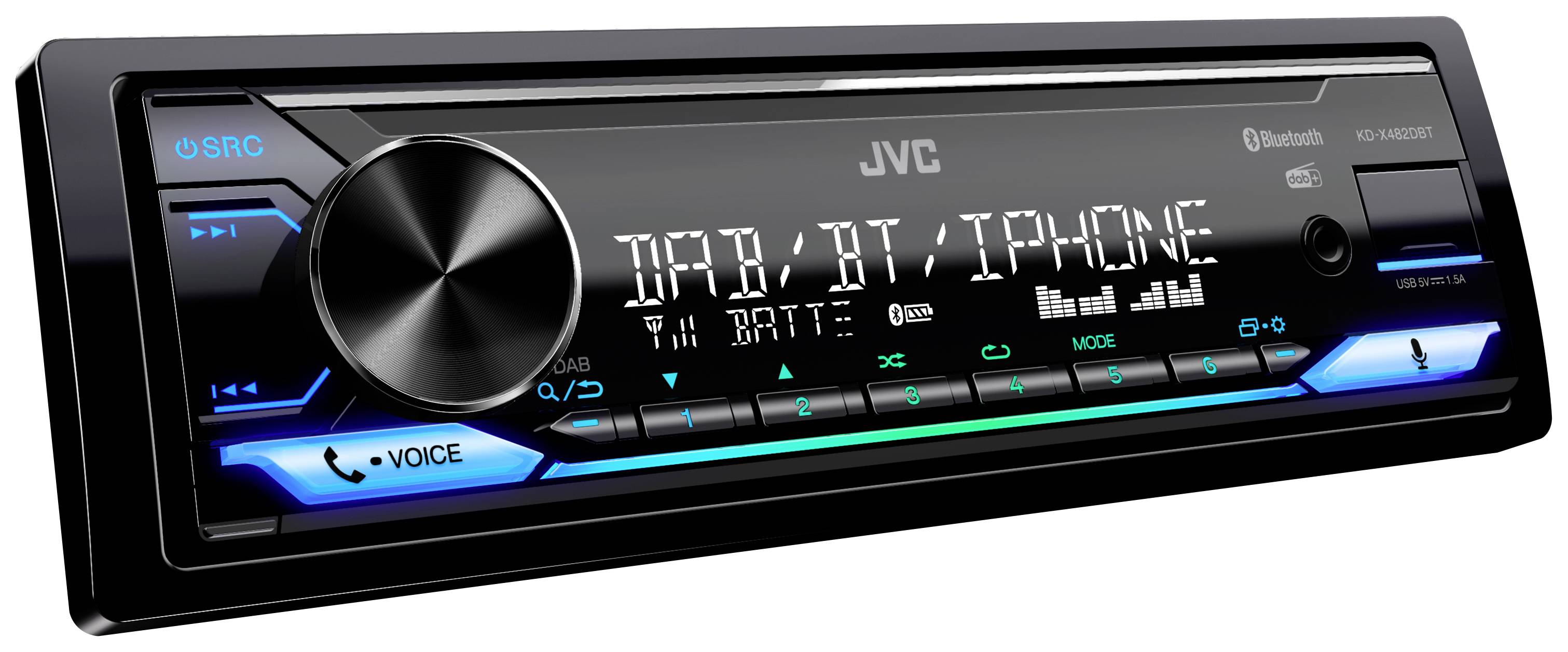 JVC KD-X482DBT Autoradio Bluetooth®-Freisprecheinrichtung, DAB+ Tuner