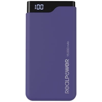 RealPower PB-15000C Powerbank 15000 mAh Li-Ion USB, USB-C® Navy-Blau RealPower PB-15000C Powerbank 15000 mAh Li-Ion USB, USB-C® Navy-Blau