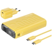 RealPower PB-20000 Power Pack Powerbank 20000 mAh Li-Ion USB, USB-C® Gelb RealPower PB-20000 Power Pack Powerbank 20000 mAh Li-Ion USB, USB-C® Gelb