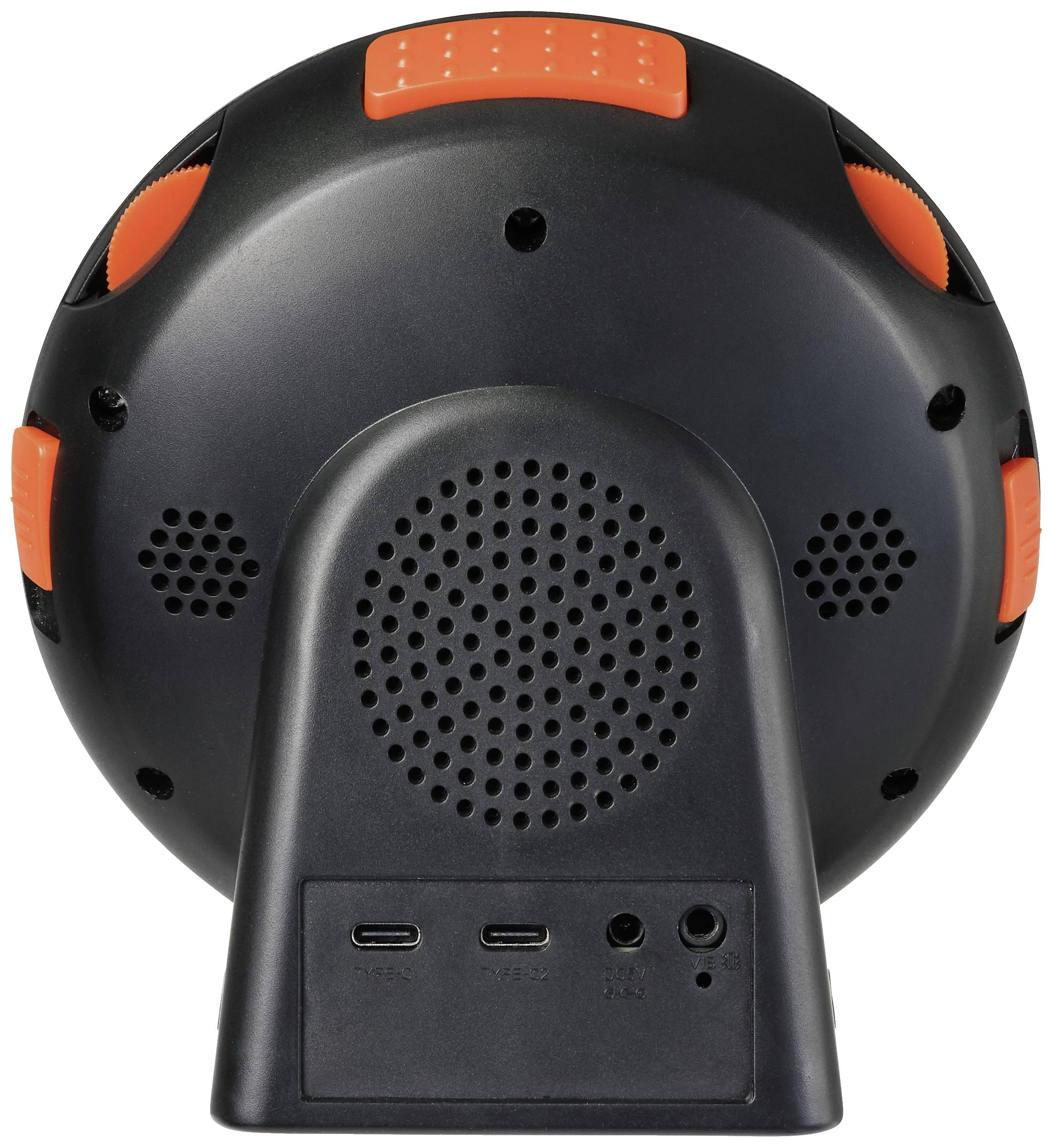 Sygonix SY-5266562 Elektronik Wecker Schwarz Fluoreszierend Zahlen 2 Timerzeiten