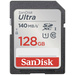 SanDisk SDXC Ultra 128GB (Class 10/UHS-I/140MB/s) SDHC-Karte 128 GB UHS-Class 1 Wasserdicht, stoßsi