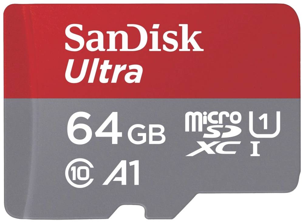 SanDisk microSDXC Ultra 64GB (A1/UHS-I/Cl.10/140MB/s) microSDXC-Karte 64 GB A1 Application Performance Class, UHS-Class 1, Class 10 UHS-I
