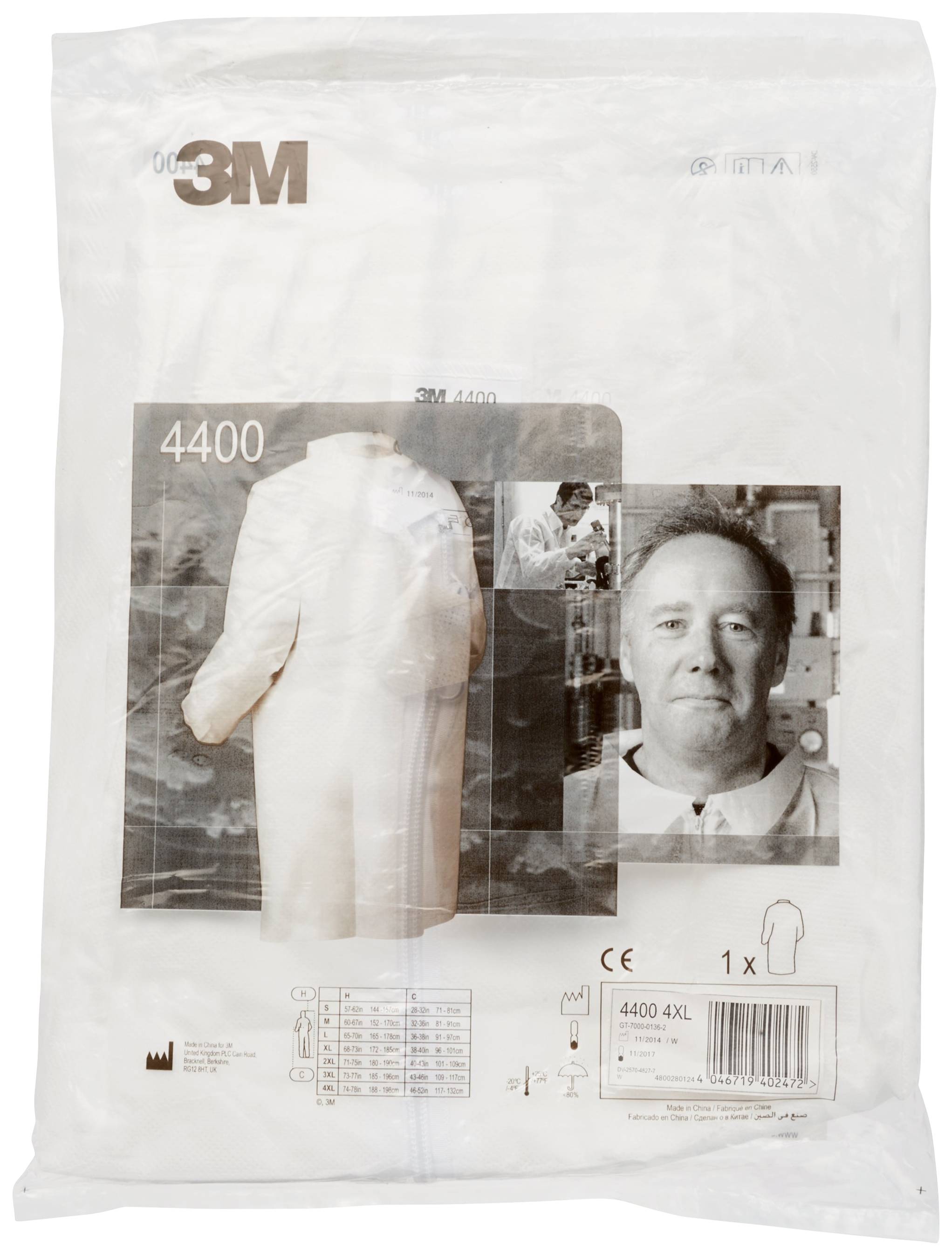 3M 4400WXL Einwegmantel 4400 Kleider-Größe: XL Weiß
