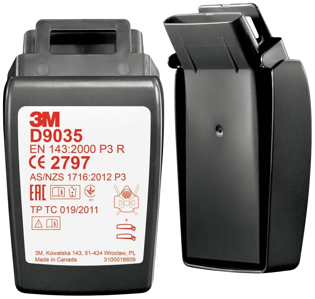 3M D9035 Secure Click Partikelfilter 2St.