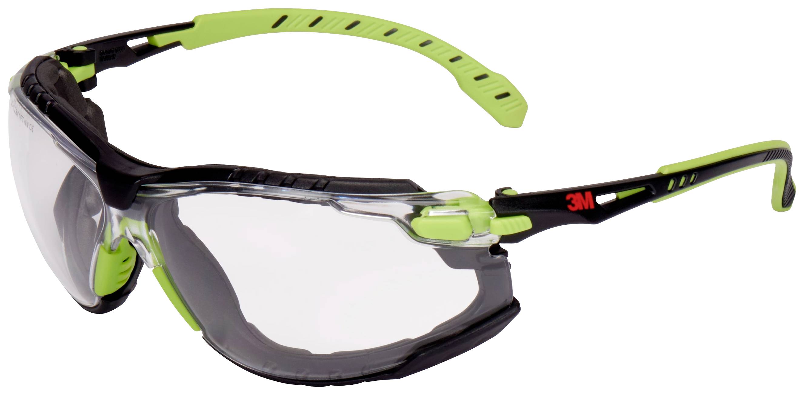 3M Solus S1201SGAF-TSKT Schutzbrille mit Antibeschlag-Schutz Grün, Schwarz