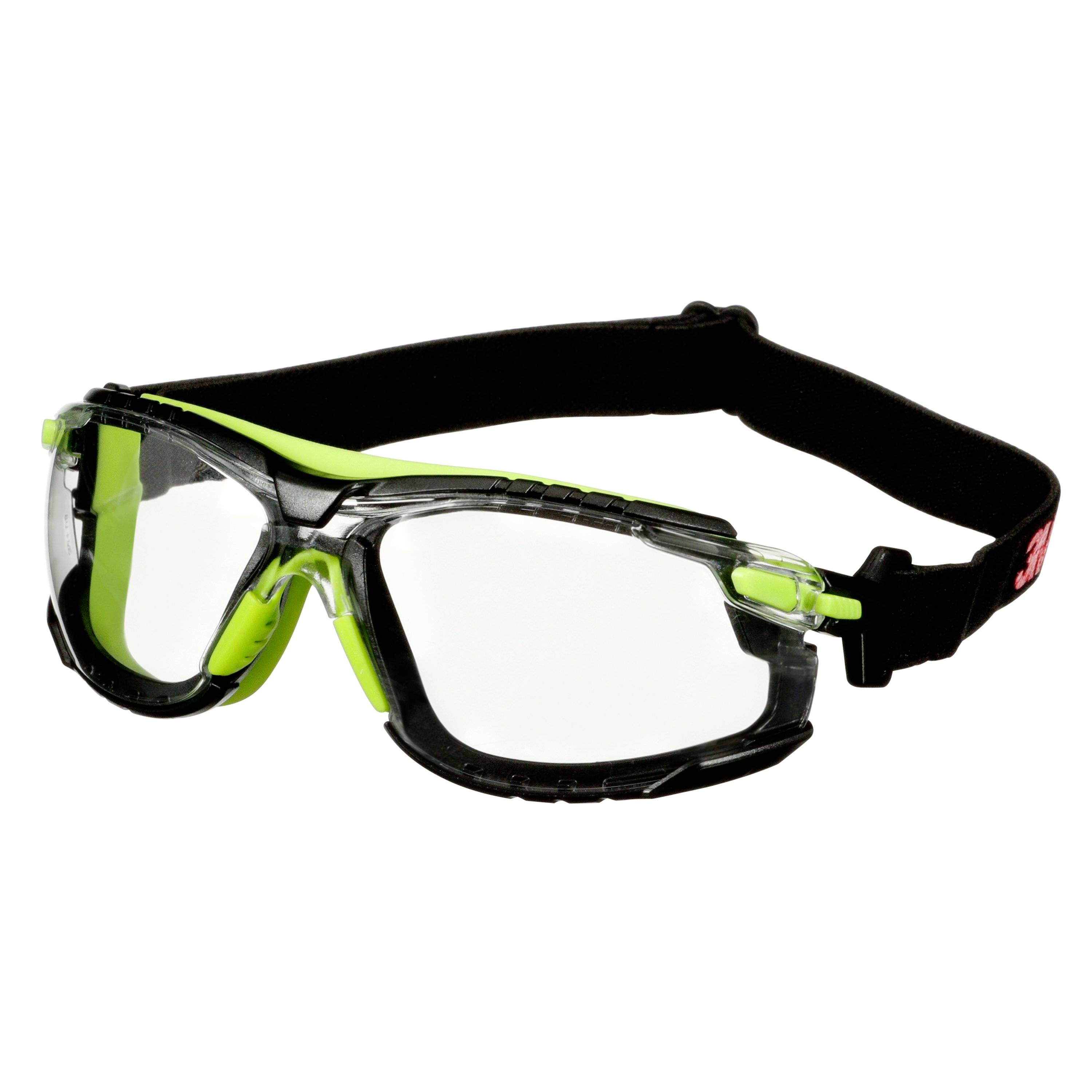 3M Solus S1201SGAF-TSKT Schutzbrille mit Antibeschlag-Schutz Grün, Schwarz