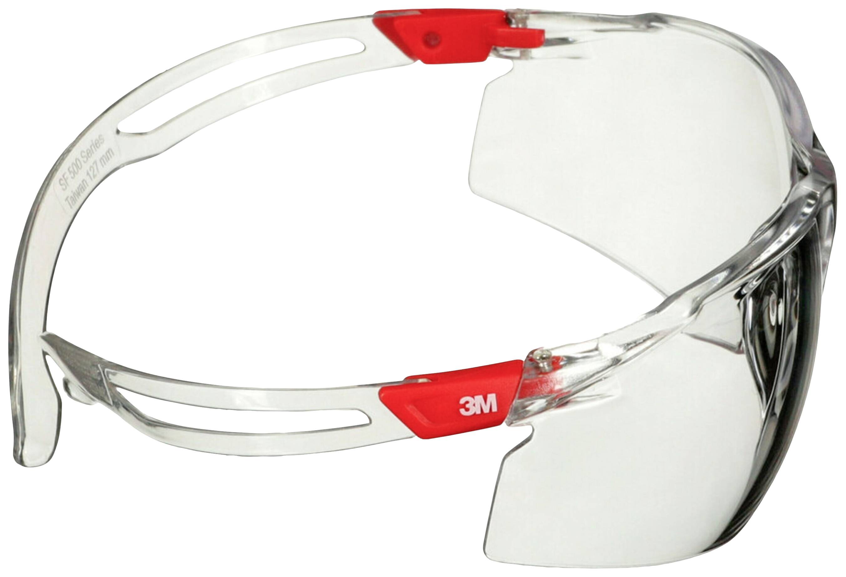 3M SecureFit SF501SGAF-RED Schutzbrille mit Antibeschlag-Schutz Transparent, Orange