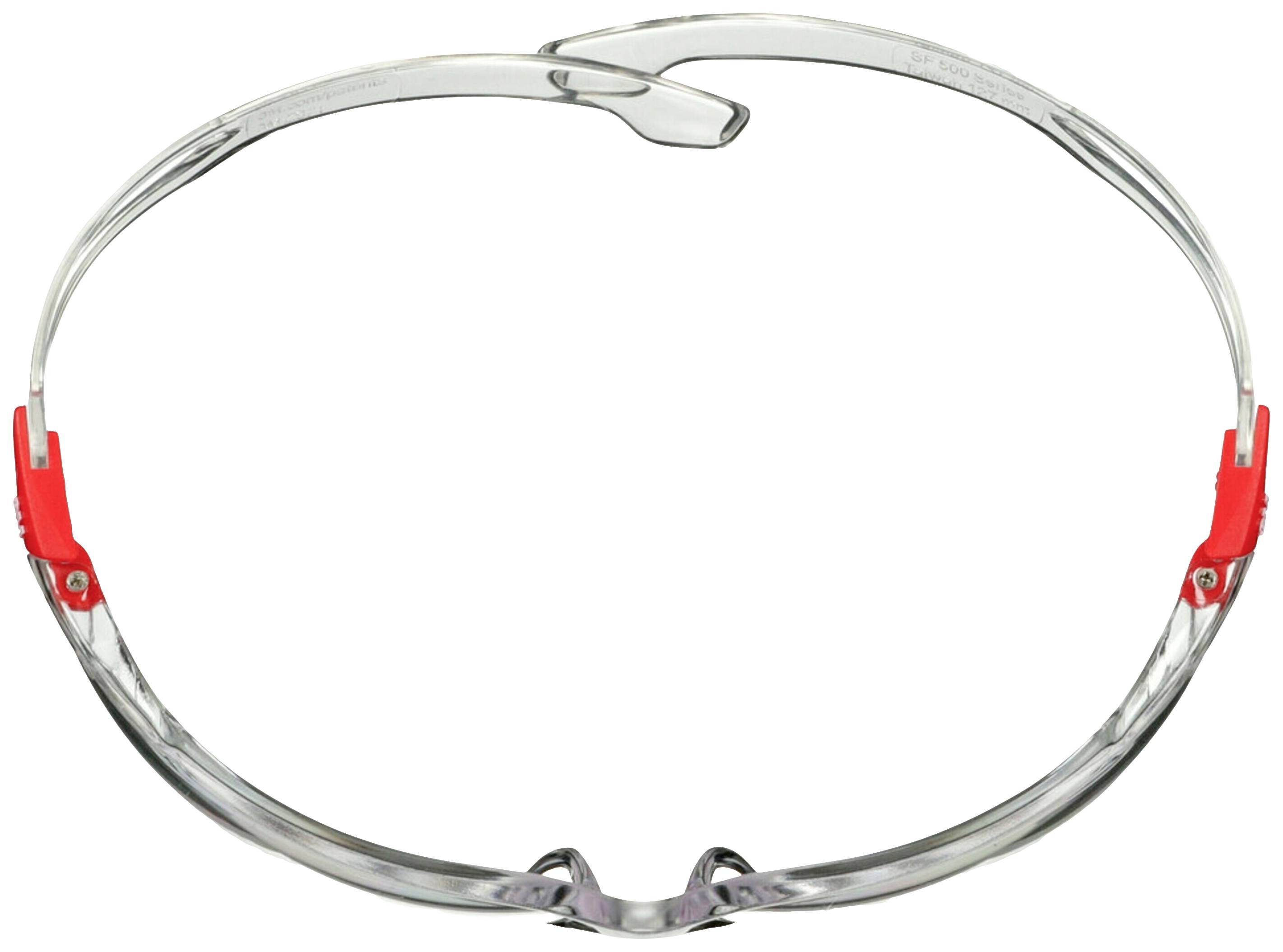 3M SecureFit SF501SGAF-RED Schutzbrille mit Antibeschlag-Schutz Transparent, Orange