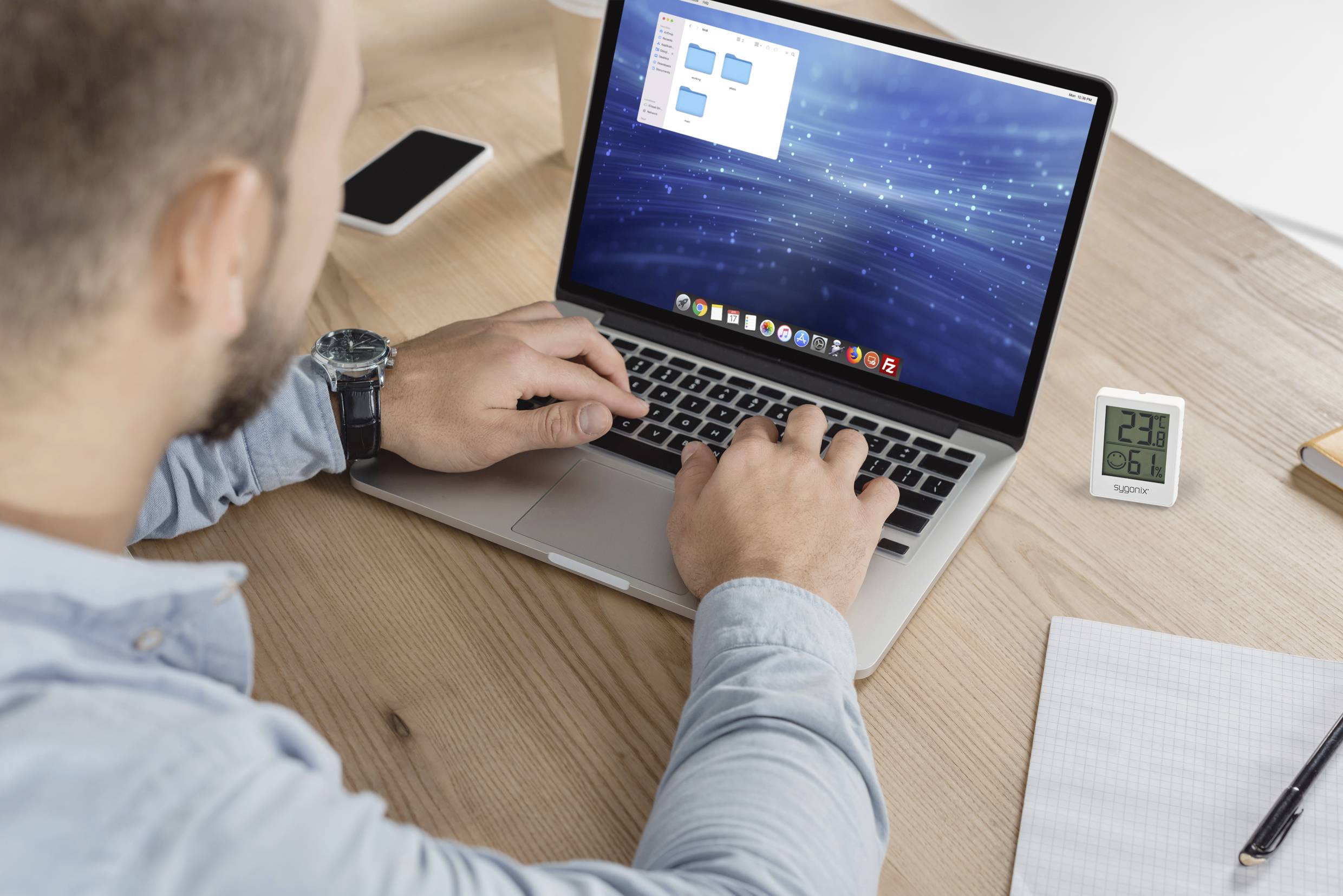 Sygonix Thermo-/Hygrometer Weiß SY-5267052