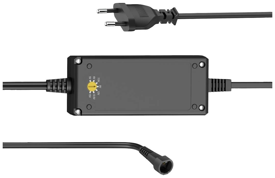 Hama 00223618 Steckernetzteil, einstellbar 5 V, 6 V, 7.5 V, 9 V, 12 V, 13.5 V, 15 V 3 A 36 W
