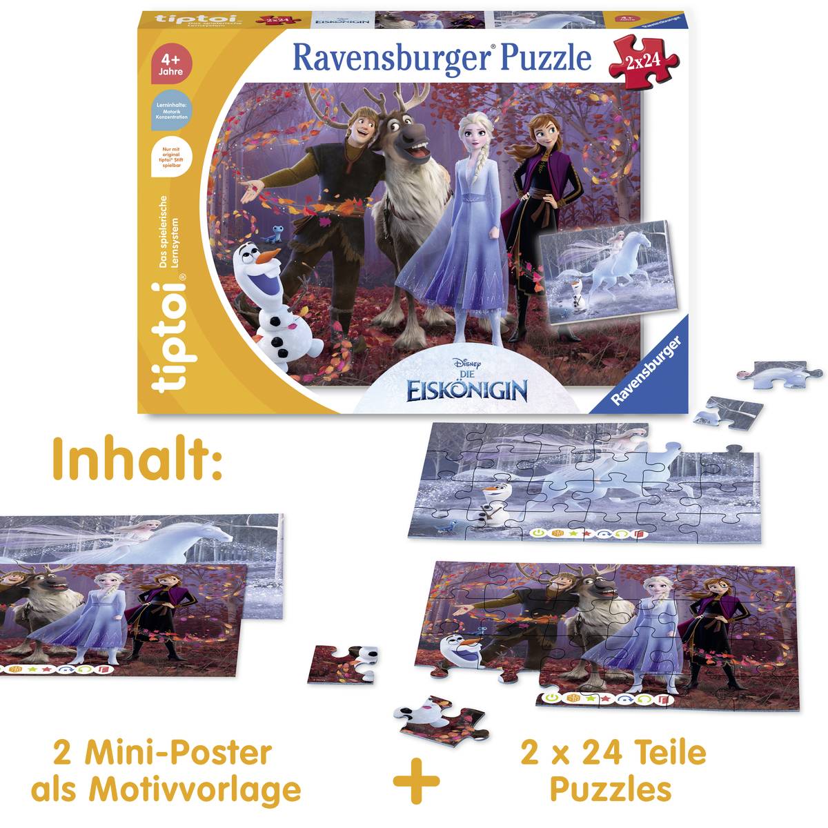 tiptoi® Puzzle für kleine Entdecker: Doppelter Puzzlespaß mit Elsa, Anna, Olaf & Co 00134 1 St.