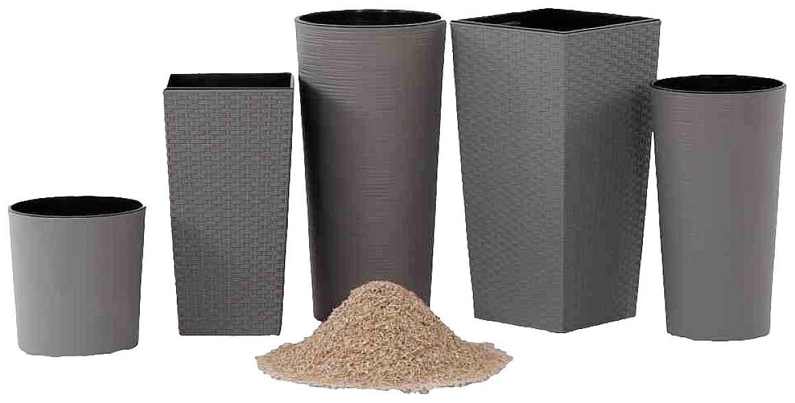 Siena Garden 844_27 84427Pflanzgefäß Kunststoff Grau