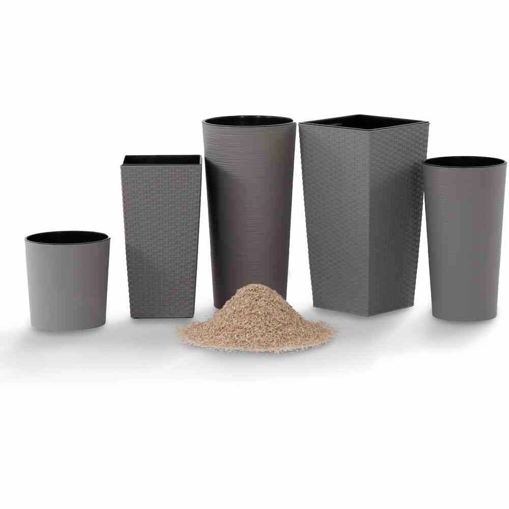 Siena Garden 841_27 84127Pflanzgefäß Kunststoff Grau