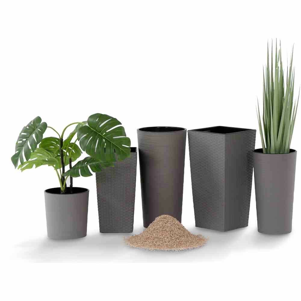 Siena Garden 841_27 84127Pflanzgefäß Kunststoff Grau