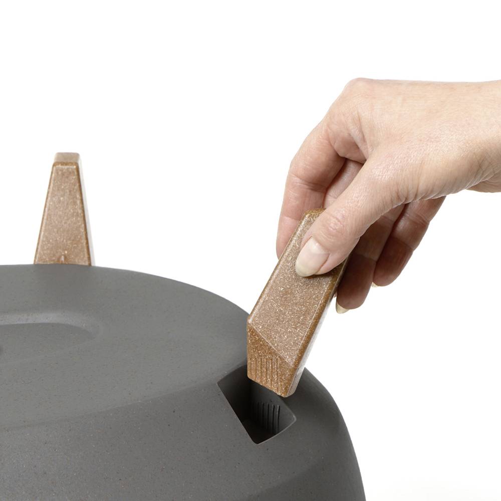 Siena Garden LA882-82 M82581Pflanzgefäß Kunststoff Anthrazit