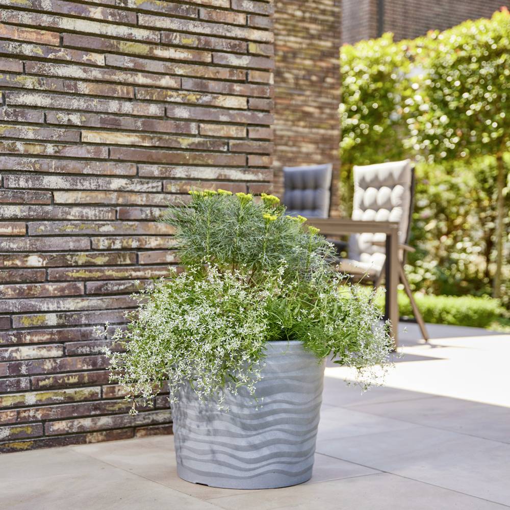 Siena Garden 45-45-51-GA 454551GA Pflanzgefäß Kunststoff Grau