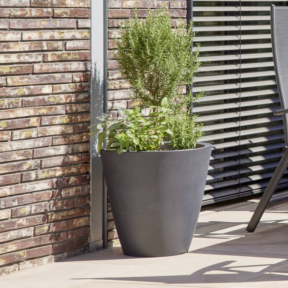 Siena Garden 43-40-02-GA 434002GA Pflanzgefäß Kunststoff Anthrazit