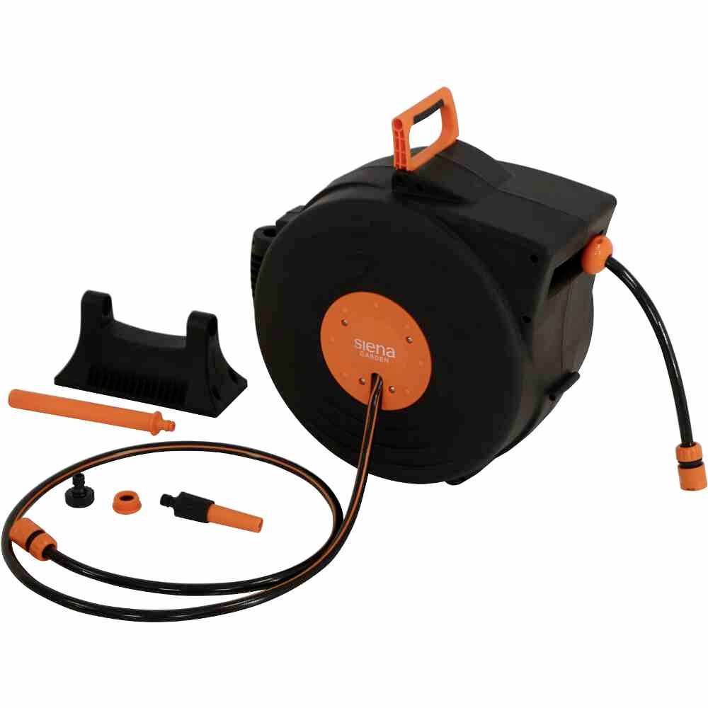 Siena Garden L67376 WHB2200 13mm 20m 1/2 Zoll 1 St. Schwarz, Orange Gartenschlauchtrommel