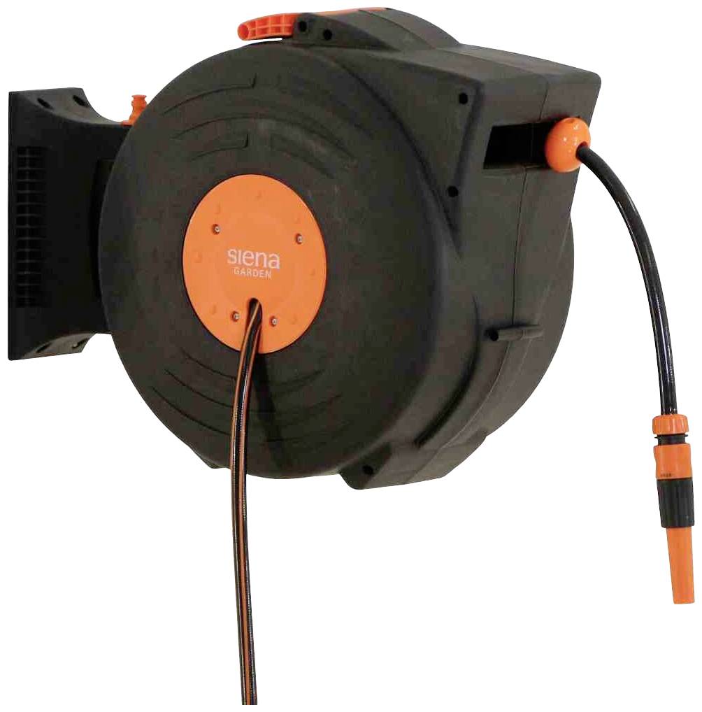 Siena Garden L67376 WHB2200 13mm 20m 1/2 Zoll 1 St. Schwarz, Orange Gartenschlauchtrommel