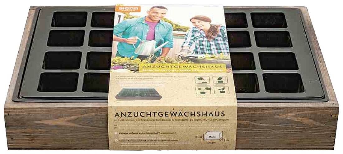 Siena Garden 11121 Anzuchtvollholzkiste mit 24er Topfplatte; 35x24x6cm 1 Set