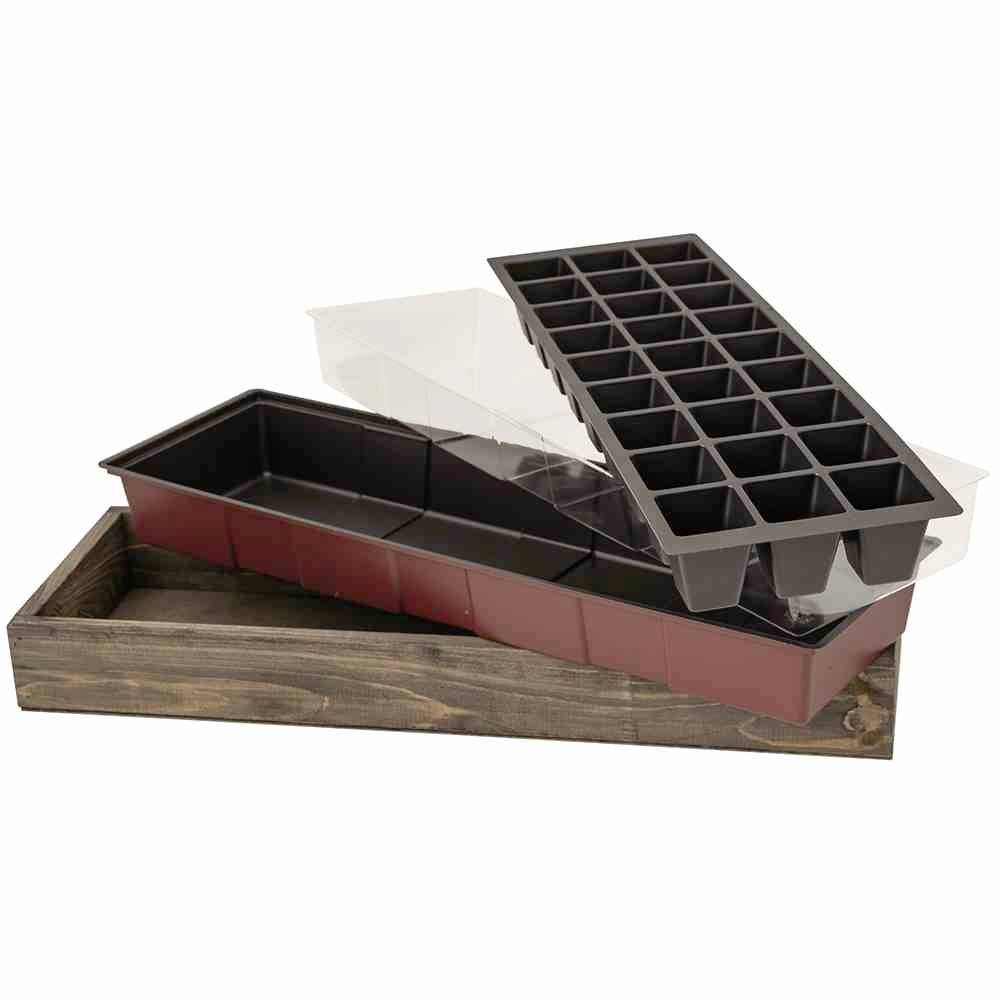 Siena Garden 11122 Anzuchtvollholzkiste mit 27er Topfplatte; 50x16x6cm 1 Set