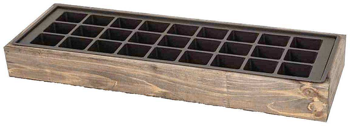 Siena Garden 11122 Anzuchtvollholzkiste mit 27er Topfplatte; 50x16x6cm 1 Set
