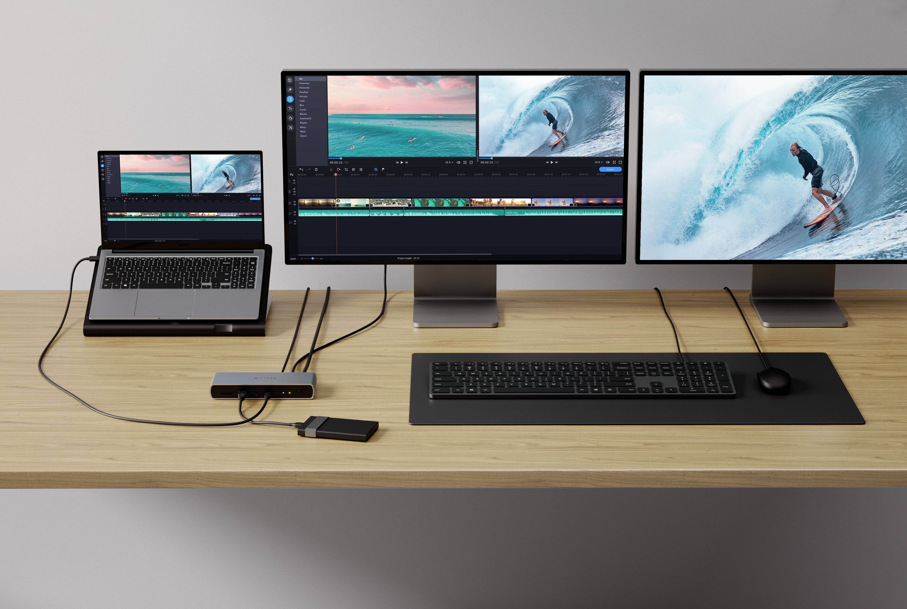 HYPER Thunderbolt™ 4 Dockingstation HyperDrive Passend für Marke Dockingstations: Universal USB-C® Power Delivery, integrierter Kartenleser