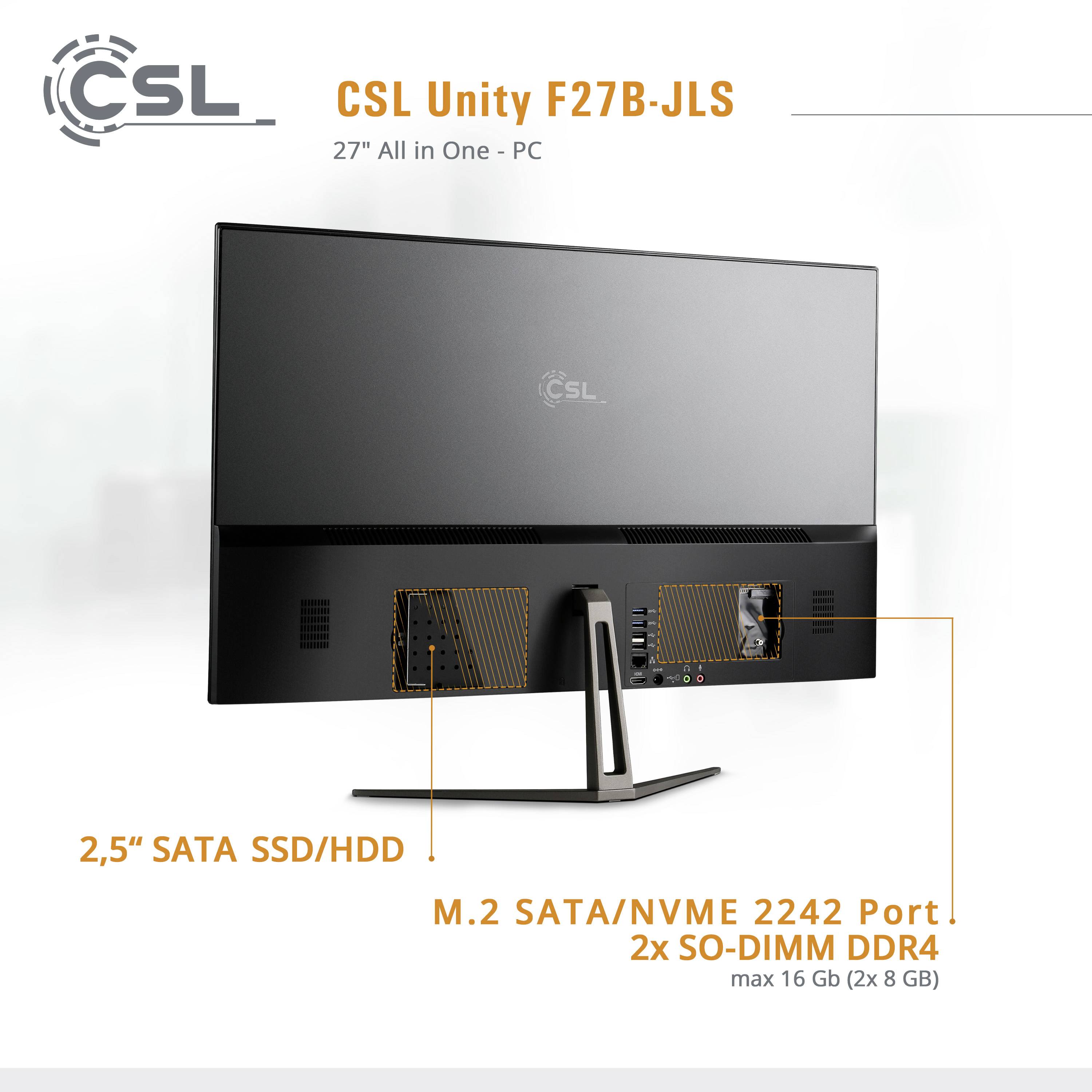 CSL Computer All-in-One PC Unity F27B-JLS 68.6 cm (27 Zoll) Full HD Intel® Celeron® N5100 8 GB RAM