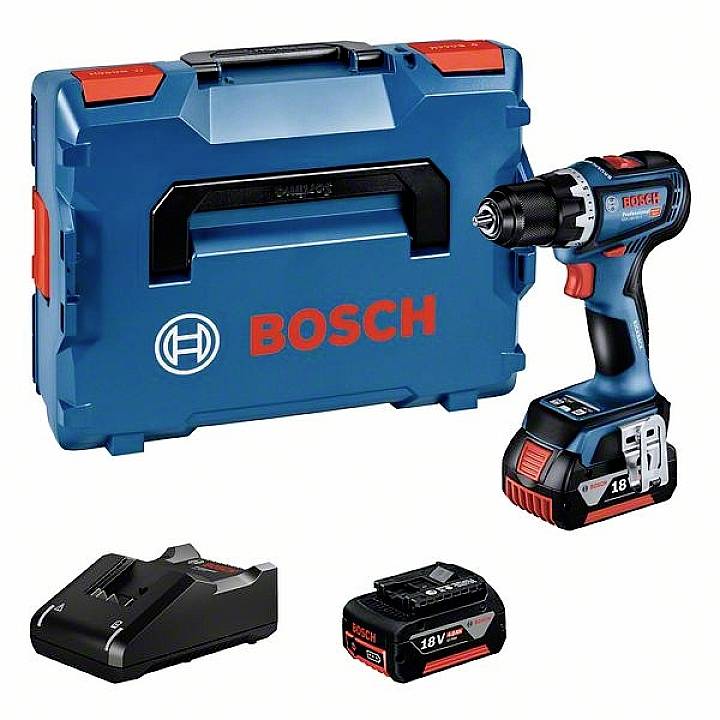 Bosch Professional GSR 18V-90 C 06019K6003 Akku-Bohrschrauber 18V 4.0Ah Li-Ion inkl. 2. Akku, inkl. Ladegerät, inkl. Koffer