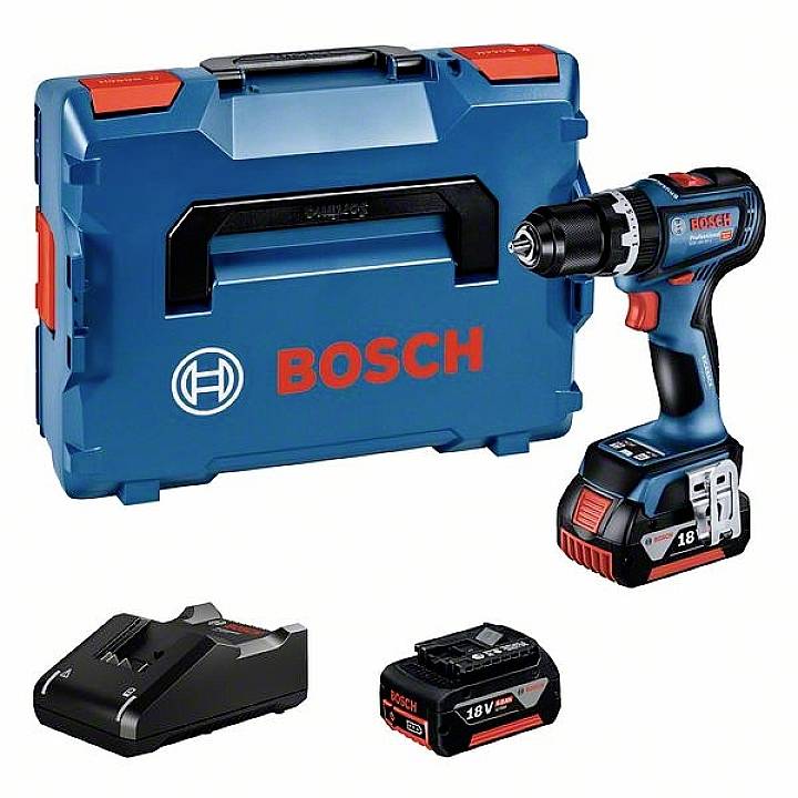 Bosch Professional GSB 18V-90 C -Akku-Schlagbohrschrauber inkl. 2. Akku, inkl. Ladegerät, inkl. Kof