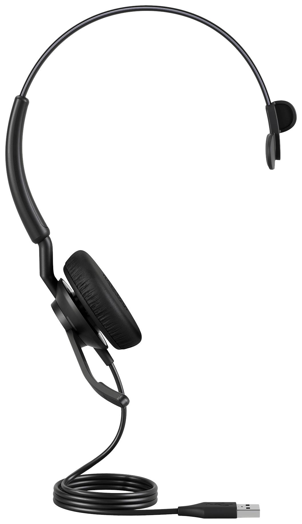 USB-Headset mit einseitiger Ohrmuschel und integriertem Mikrofon, geeignet für Sprachkommunikation und PC-Verbindungen.
