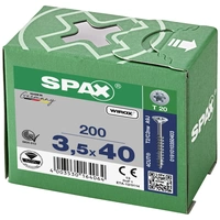 SPAX 191010350403 Holzschraube 3.5mm 40mm T-STAR plus Stahl WIROX 200St. SPAX 191010350403 Holzschraube 3.5mm 40mm T-STAR plus Stahl WIROX 200St.