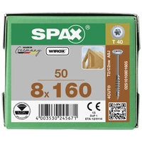 SPAX 251010801605 Holzschraube 8mm 160mm T-STAR plus Stahl WIROX 50St. SPAX 251010801605 Holzschraube 8mm 160mm T-STAR plus Stahl WIROX 50St.