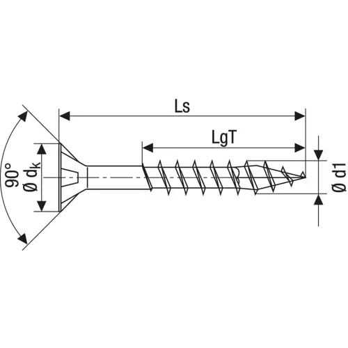 SPAX 191010450603 Holzschraube 4.5mm 60mm T-STAR plus Stahl WIROX 100St. SPAX 191010450603 Holzschraube 4.5mm 60mm T-STAR plus Stahl WIROX 100St.