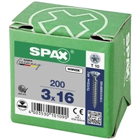 SPAX 1191010300163 Holzschraube 3mm 16mm T-STAR plus Stahl WIROX 200St. SPAX 1191010300163 Holzschraube 3mm 16mm T-STAR plus Stahl WIROX 200St.