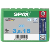 SPAX 1197000350163 Holzschraube 3.5mm 16mm T-STAR plus 88091 Edelstahl A2 200St. SPAX 1197000350163 Holzschraube 3.5mm 16mm T-STAR plus 88091 Edelstahl A2 200St.